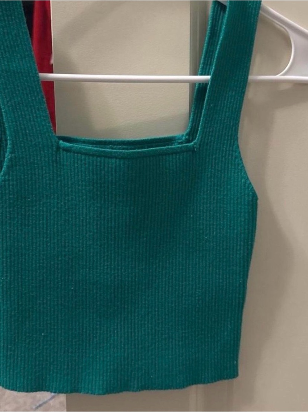 SHEIN Green Ribbed Top - Picture 2 of 3
